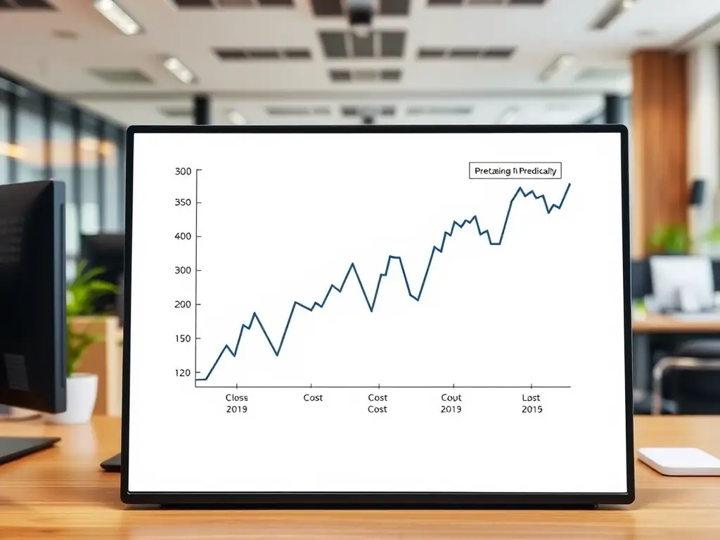 A clear and concise graph illustrating the predictable IT costs associated with an RMM package, contrasting it with the unpredictable expenses of reactive IT support.